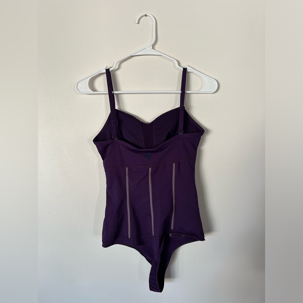 Lululemon Rare Thong Plum Straps Body Suit Size 6 - Picture 7 of 11